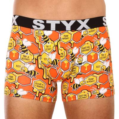 Styx Мъжки боксерки Styx long art спортна гума пчелки Styx | Mnogotsveten | МЪЖЕ | XL