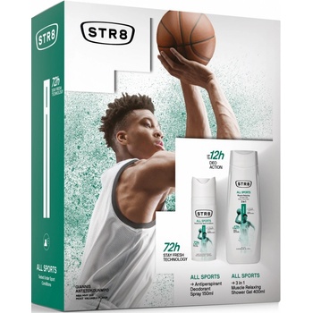 STR8 All Sport deospray 150 ml + sprchový gel 400 ml darčeková sada