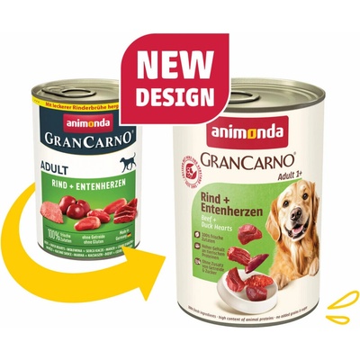 Animonda Gran Carno Adult hovädzie & kačacie srdiečka 400 g