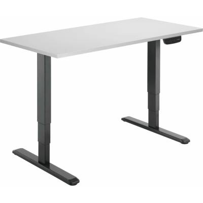 AlzaErgo Table ET1 NewGen čierny + doska 120 × 80 cm lamino biela