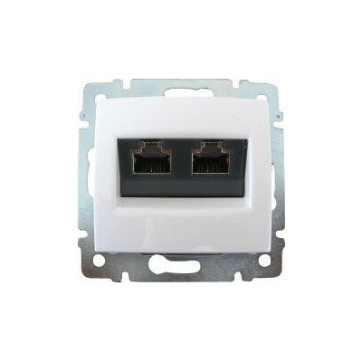 Legrand 770073 Valena dátová zásuvka 2x RJ45 Cat.6A STP, biela