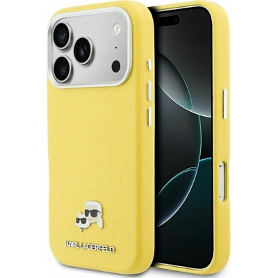 Karl Lagerfeld Case iPhone 17 Pro s MagSafe Klhmp17L6Pfkcly (Pu Fw W/ K&C Head Pin) Yellow