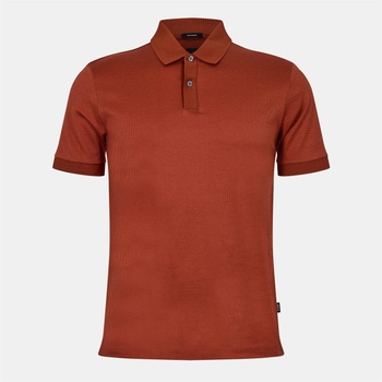Boss Блуза с яка Boss Men's H-Parlay Micro-Pattern Cotton Short Sleeve Polo Shirt - Dark Orange