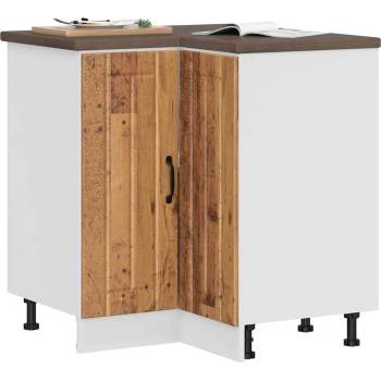 vidaXL Кухненски ъглов шкаф Lucca, старо дърво, инженерно дърво (853755)