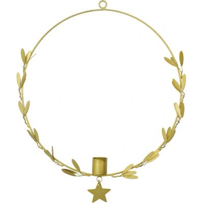 House Doctor Závěsný svícen Mistel Antique Brass 25 cm, zlatá barva, kov