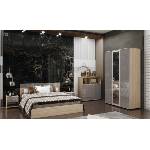 Bogdan Furniture G Спален комплект Мебели Богдан, модел BM-Ava, включващ гардероб, легло, скрин и 2бр. нощни шкафчета