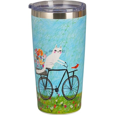 Čína Velký termohrnek KOČKA NA KOLE 600 ml