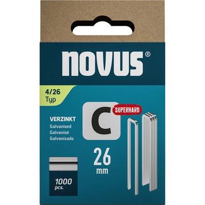 NOVUS sponky s úzkym chrbtom, typ C, 4/26 mm, 1000 ks