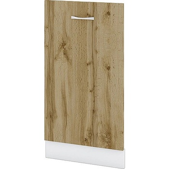 ИРИМ Врата с цокъл за вградена съдомиялна Сити БДД-38 бяло гладко / дъб дакота 45 см