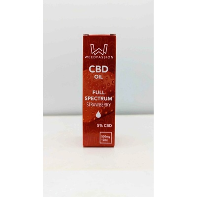 Weedpassion CBD olej full spectrum 5% CBD jahodová chuť 10 ml