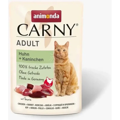 Animonda Carny Pouch Adult пауч за котки с пиле и заешко 85gr