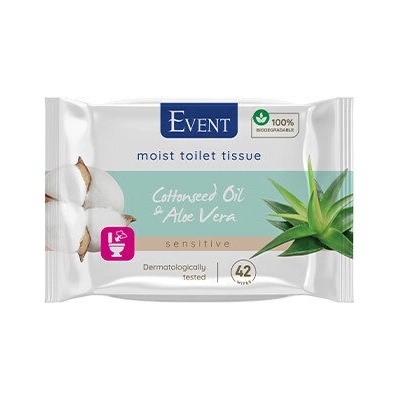 EVENT влажна тоалетна хартия с масло от памук и екстракт от алое вера (e86544343)