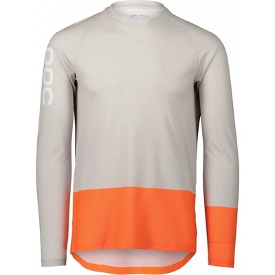 POC MTB Pure LS Jersey Granite Grey/Zink Orange