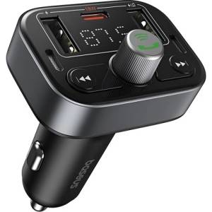 Baseus S-09 Pro (C10762200113-00) FM Трансмитер, 2x USB, Type-C, Bluetooth 5.3