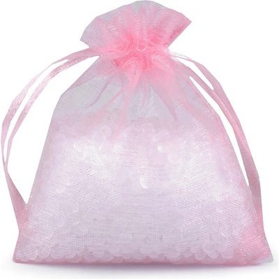Prima-obchod Dárkový pytlík 7x9 cm organza, barva 3 růžová sv.