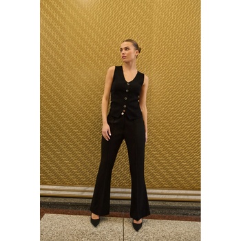 Moodo Черни разкроени панталони Moodo Moodo | Cheren | ЖЕНИ | XXL