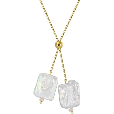 Majya Stříbrný řetízek s přívěskem LENNY pozlacený 11152