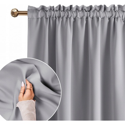 ROOM99 zatemňovací závěs Laurel 140x250 světle šedý, univerzální páska