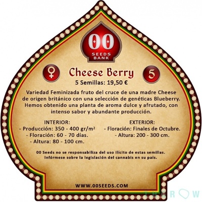 00 Seeds Bank Cheese Berry semienka neobsahujú THC 3 ks