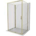 Mexen Exo-S 3S душ кабина 3-стенна плъзгаща се 125 x 95 см, прозрачна, златна (8151-125-095-50-00-3S)