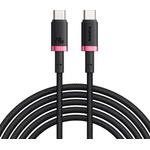 Baseus - Кабел за данни Dura Series (P10377803U03-01) - за MacBook, бързо зареждане, Type-C, PD 240W, 480Mbps, 1m - Червен / Черен