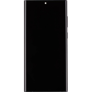 Samsung LCD дисплей + тъч модул + преден капак S908B Galaxy S22 Ultra Phantom Black (GH82-27488A)