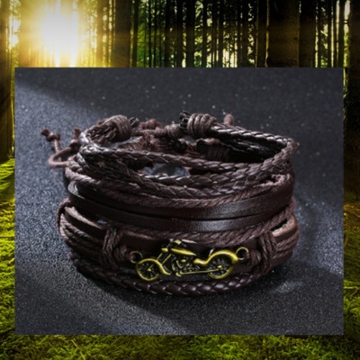 DN kožený náramok Handmade 22 čierna