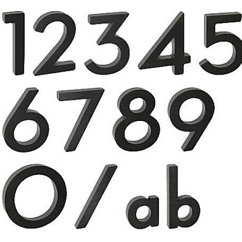 Domové čísla RICHTER 3D (čierná matná), 1