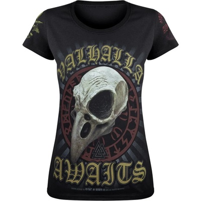 Victory or valhalla дамска тениска victory or valhalla - ЧЕРЕП НА ВРАНА- vov025da