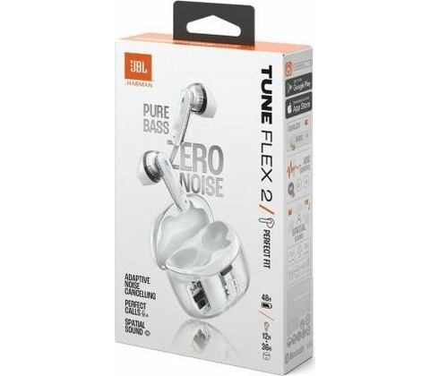 JBL Tune Flex 2 Ghost White