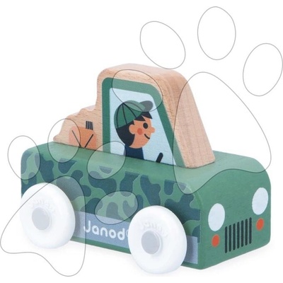 Janod Cross roads auto na tlačení Safari auto zelené J05942