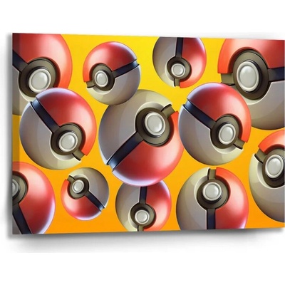 Sablio Obraz Pokemon ball Pattern - 90x60 cm