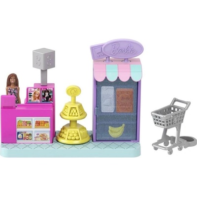 Barbie mini land herný set supermarket JCR33