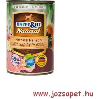 Happy & Fit Natural srnčie a kuracie mäso s jablkom 400 g
