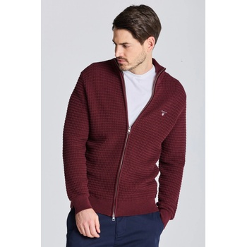 Gant D1. Cotton Texture Fullzip červená