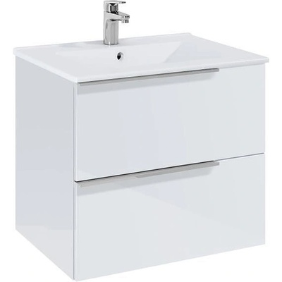 Roca Шкаф 600 mm, Elegant plus бял гланц с 2 чекмеджета и умивалник (A852018806)