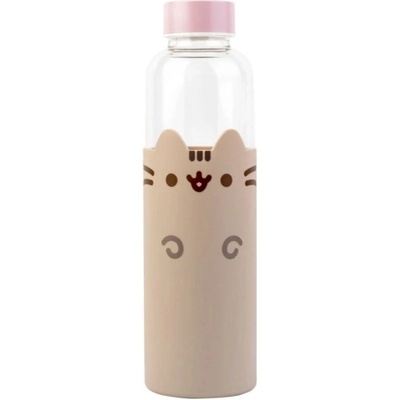 Pusheen - Happy Cat - skleněná láhev na pití