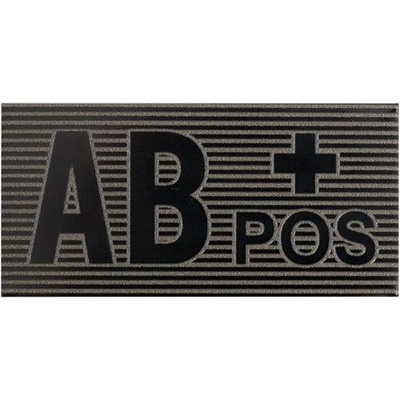 DIRECT ACTION Nášivka IR krevní skupina VELCRO AB + POS ČERNO/ZELENÁ