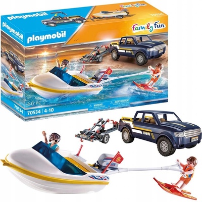 Playmobil 70534 terénní vozidlo a člun – Zboží Dáma
