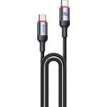 Yesido Кабел за данни - Yesido CA185 - Type-C → Type-C, fast charge 240W, 48V/5A, 480Mbps, E-Mark, оплетка, 1.2m - Черен