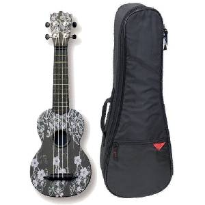 Pasadena WU-21F7-BK SET Floral Black Сопрано укулеле (<![CDATA[WU-21F7-BK-SET]]>)