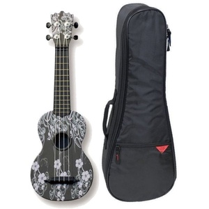 Pasadena WU-21F7-BK SET Floral Black Сопрано укулеле (WU-21F7-BK-SET)