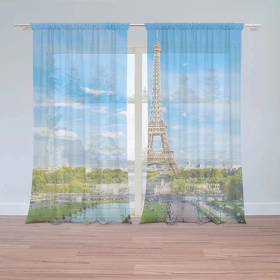 Sablio Záclony Eiffel Tower 5: 2ks 150x250cm