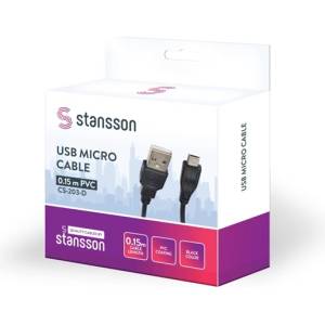 Stansson 15cm USB микрокабел CS-203-D (CS-203-D)