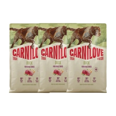 Carnilove True Fresh Dog Duck for Adult All Breeds 3 x 4 kg
