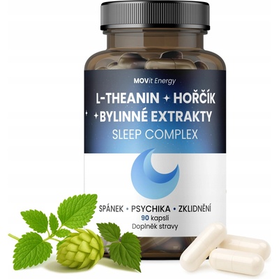 MOVit Sleep Complex L-theanin+hoř.+byl.ext. 90 kapsúl