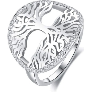 Silenti Jewelry Сребърен пръстен "Генезис" - 6 - 52мм (16.6мм диам. )