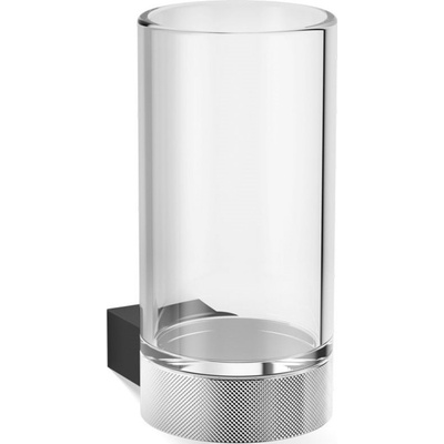 Decor Walther Чаша за четки за зъби Club стенна черна мат-хром (0857460)