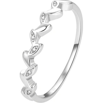 Beneto stříbrný prsten s čirými zirkony AGG389