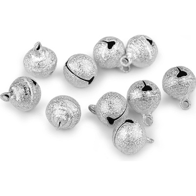 Rolničky metalické Ø12 mm strieborná 10ks